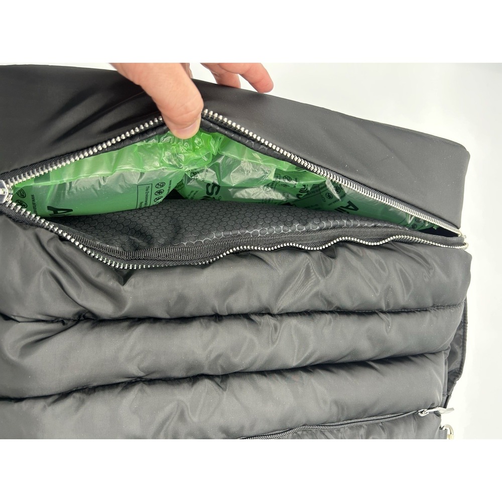 iPack Puffy Fashion Tote Bag NWT Black Travel Overnight Weekender Carry On Gym - Picture 8 of 12